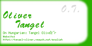 oliver tangel business card